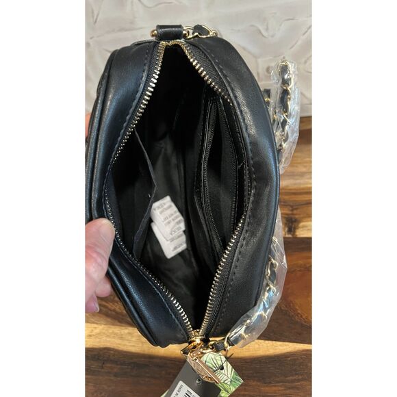 Studio Badgley Mischka Black Quilted Stud Camera / Crossbody Bag NWT - Picture 5 of 5